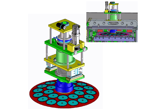 Конфигурация модуля держателя пластин для 24 x Ø100 мм пластин